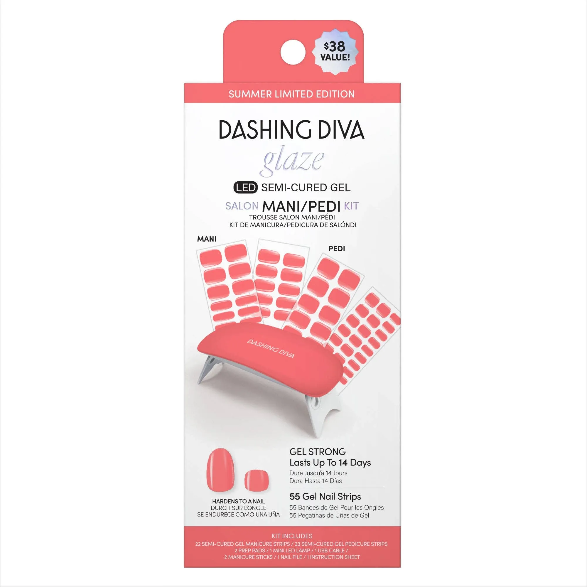 Dashing Diva Glaze Semi-Cured Gel Mani/Pedi Kit - Vitamin C