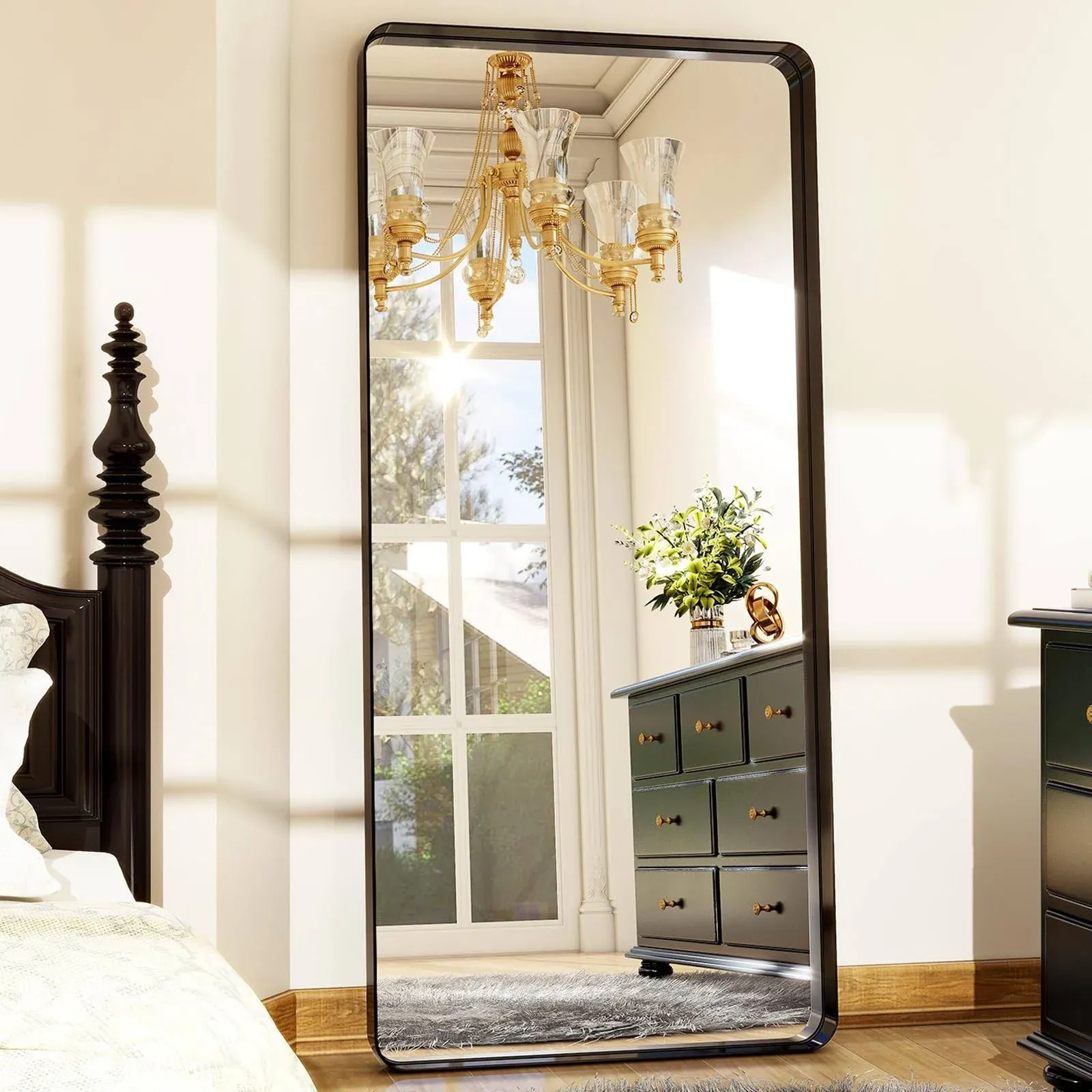 Easly Full-Length Black Deep Framed Floor Mirror