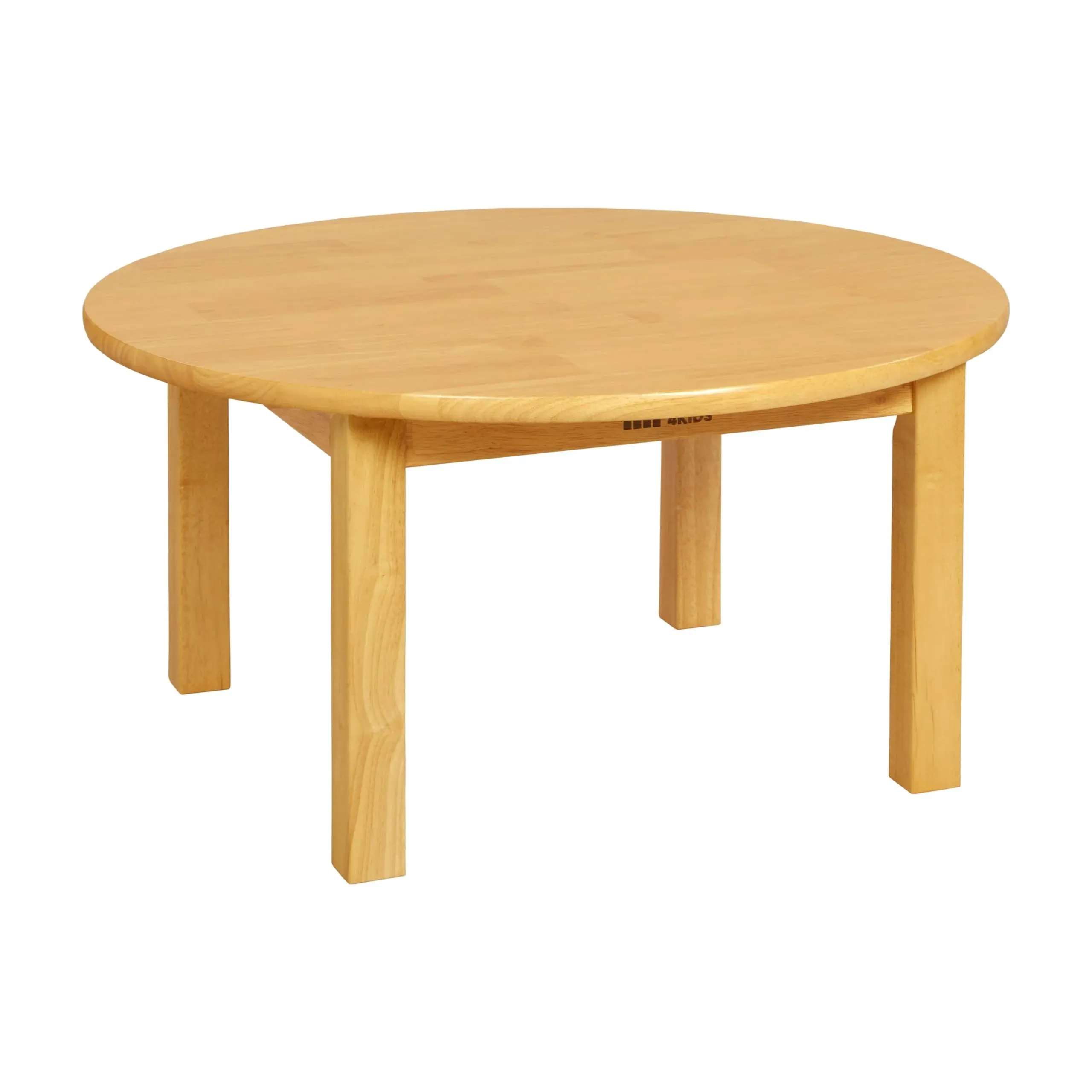 Ecr4kids 30in D Round Hardwood Table with 14in Legs, Kids Furniture, Honey