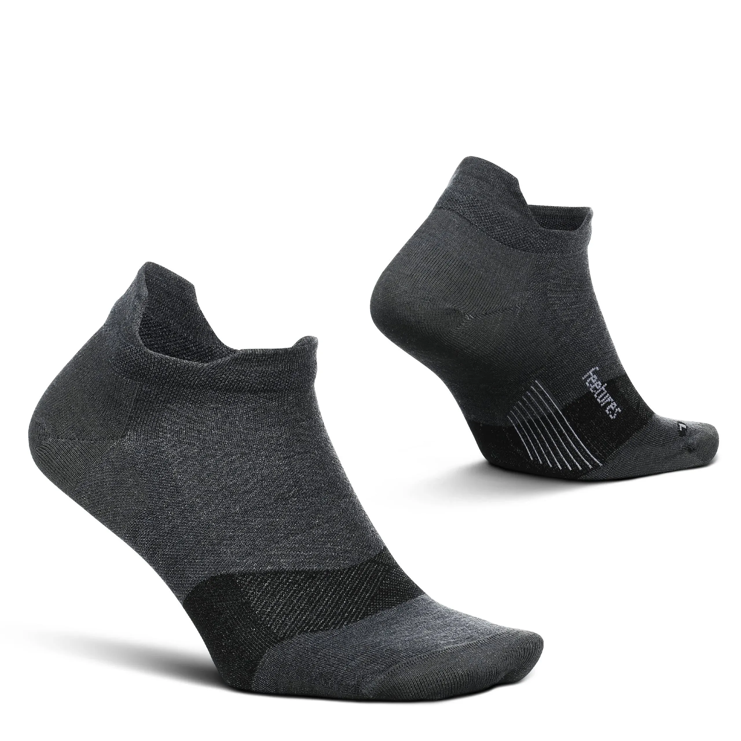 All Gender Merino 10 Ultra Light No Show Tab Socks- Gray