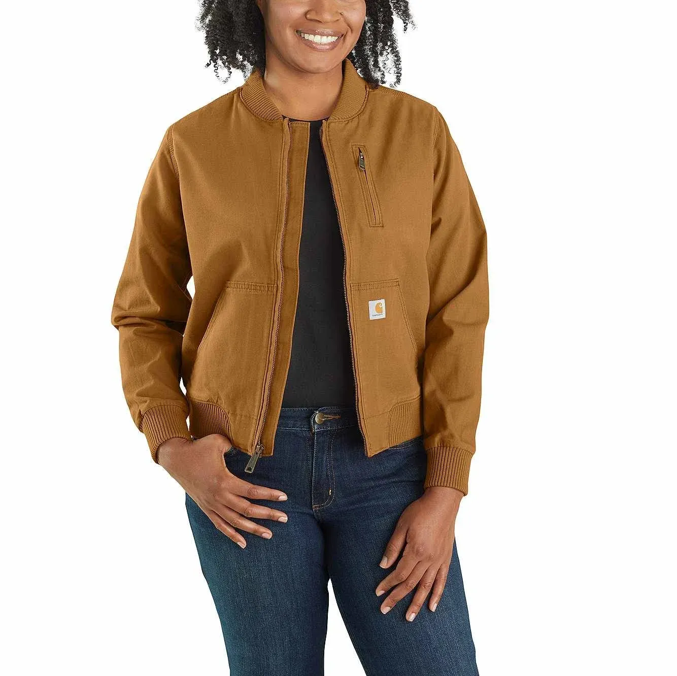 Carhartt Women's Rugged Flex Relaxed Fit Canvas Jacket | Brown | 3X