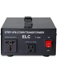 ELC T Series 1000+ Watt Voltage Converter Transformer - Step Up/Down - 110v t...