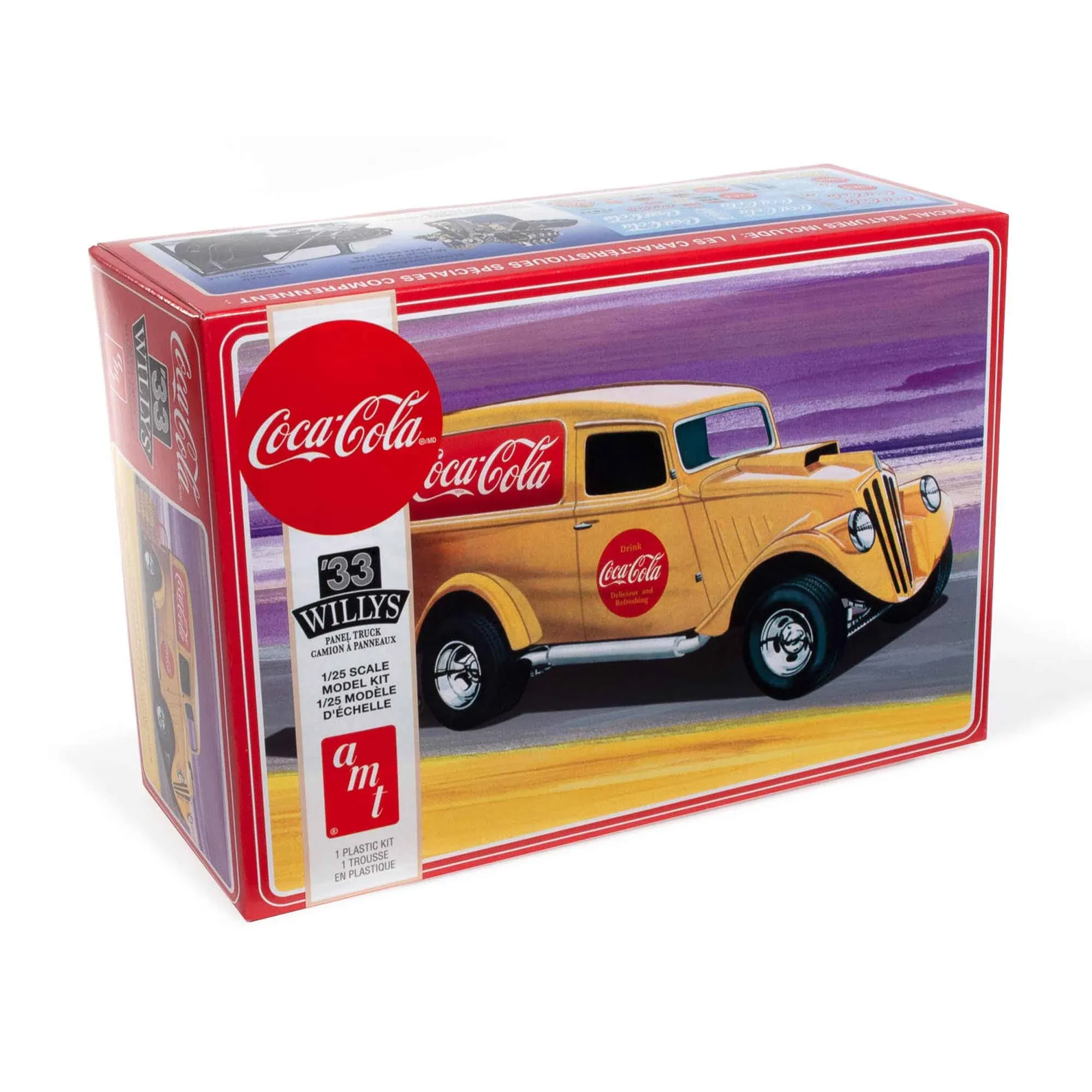 Skill 2 Model Kit 1933 Willys Panel Truck "Coca-Cola" 1/25 Scale Model by AMT