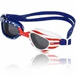 NEW TYR Swimming Goggles Special Ops 2.0 Polarized Adult Fit USA Red White Blue