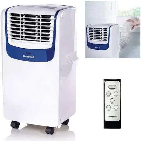 Honeywell - 8,000 BTU Compact Portable Air Conditioner, Dehumidifier &