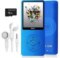 Mp3 Player Music Player with 16gb Micro SD Card Build-in FM Radio/Video Play/Voice Recorder/E-Book Reader