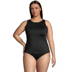 Plus Size Lands' End DD-Cup UPF 50 High Neck Tankini Swim Top