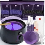 BLITZWAX Waxing Kit for Women Men Digital Wax Warmer Hard Wax Kit with 50 Wax Accessories 17.5oz Wax Beans for Full Body Brazilian Bikini Armpit Hair