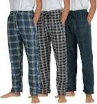 Real Essentials 3 Pack: Big Boys Pajama Pants Fleece Plush Pjs Kids Boy Pj Pajamas Christmas Clothes Lounge Sleeping Pant Sleepwear Flannel Bottoms