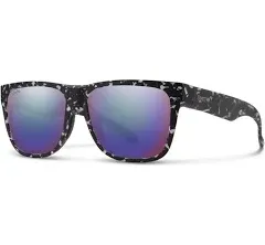 Smith Lowdown 2 Sunglasses Black Marble Tort &amp; CP Polarized Violet Purple Mirror