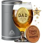 ® Christmas Gifts for Dad Personalized Beer Glass Birthday Gifts for Dad Gifts from Daughter Birthday Gifts for Dad from Son Dad Glasses Best Dad Gifts for Christmas Gifts for Men