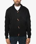 X-Ray Men's Shawl Collar Knit Cardigan - Black - Size 5XL