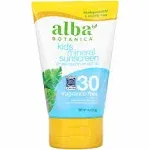 Alba Botanica Natural Sun Block Mineral Protection Kids SPF 30 - 4 oz