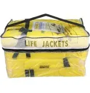 Yellow Adult Life Vests Type II Personal Flotation Device USCG Approve(Set of 4)