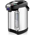 NutriChef Digital Water Boiler & Warmer - 3L/3.17 Qt Stainless Electric Hot Water Dispenser W/ LCD