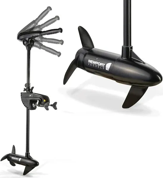 Newport Vessels X-Series 55lb Thrust Transom Mounted Saltwater Electric Trolling Motor w/LED Battery Indicator