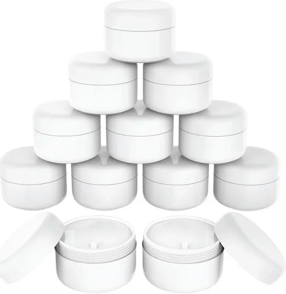 Houseables 4 Oz Plastic Containers with Lids Body Butter Jars Lotion Container