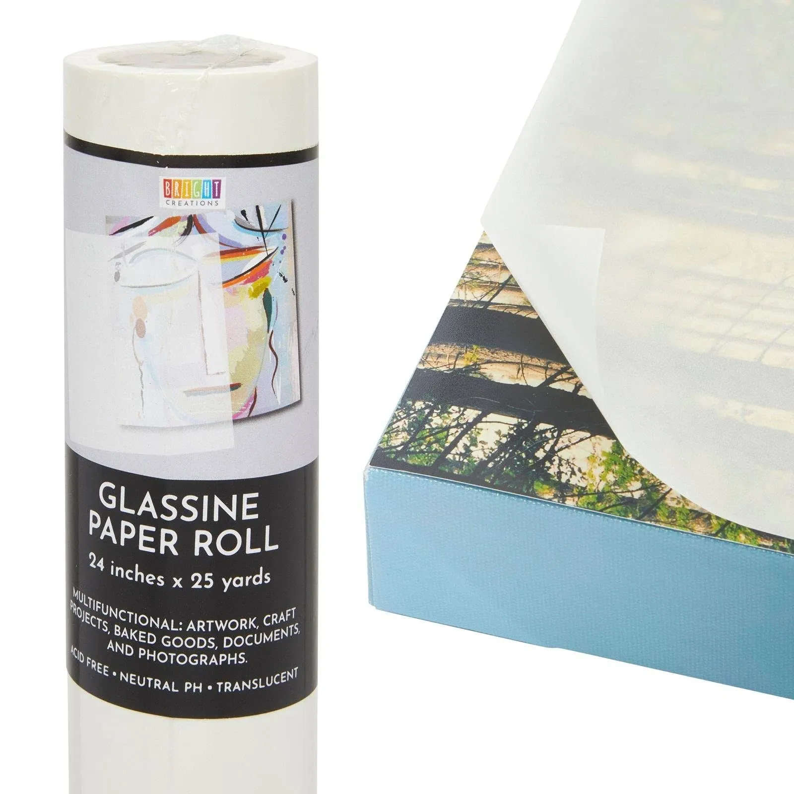 Glassine Art Paper Roll for Artwork, Tracing, Photos, Documents (24 In x 25 Yds)