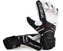 Sportout Youth&Adult Goalie Goalkeeper Gloves,Strong Grip for The Toughest Saves, with Finger Protect & 4+3MM Latex to Give Splendid Protection to Prevent Injuries,4 Colors