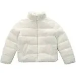 Rokka&Rolla Girls' Reversible Sherpa Fleece Puffer Jacket