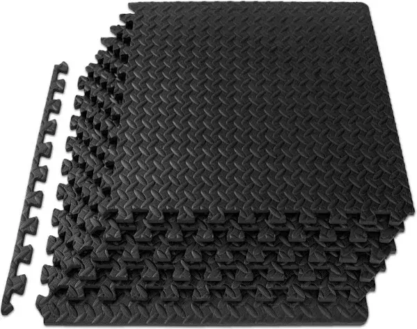 Puzzle Exercise Mat, 1/2&#034; Thick  Foam Interlocking Tiles