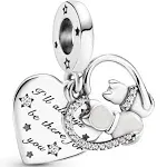 Pandora Cats & Hearts Dangle Charm