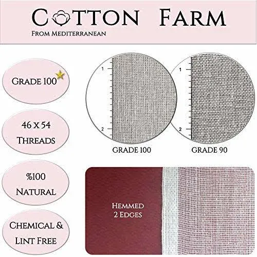 Cotton Farm Grade 100 Cheese Cloths Straining & More