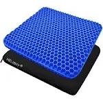 Angushy Egg Gel Seat Cushion, Breathable Gel Cushion Chair Pads with Non-Slip Cover for Home Office Car Wheelchair, Honeycomb Design Egg Seat Cushion