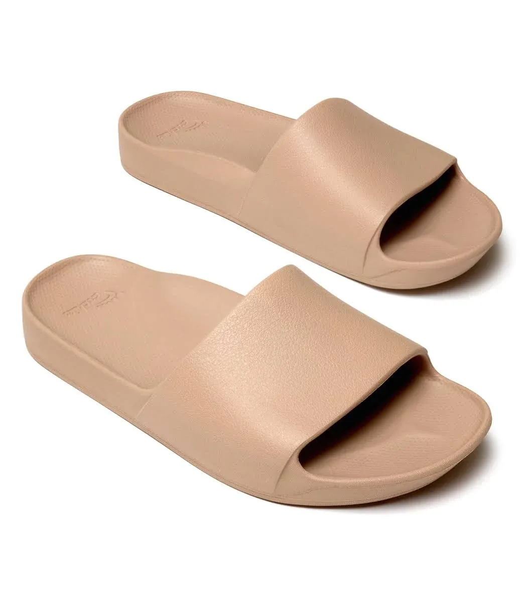 Archies Arch Support Slide Sandals Tan