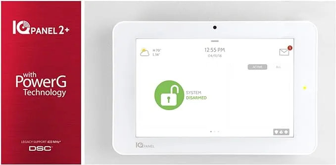 QOLSYS IQ Panel 2 Plus PowerG with Legacy Support for 433 MHz DSC Sensors (Verizon)