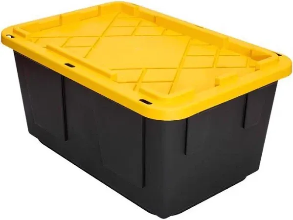 Greenmade 27 Gallon Black & Yellow Storage Container