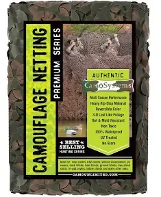 NEW: Premium Series - CAMOUFLAGE NETTING - Woodland Camo Systems 4&#039; 7&#034; x 9&#039; 10&#034;