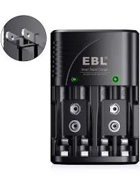 Ebl Smart Rapid Aa Aaa Charger for Aa Aaa 9v Rechargeable Batteries Ni-mh Ni-cd Rechargeable Batteries