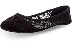 Charles Albert Women's Breathable Crochet Lace Ballet Flat