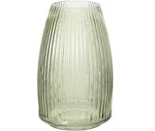 Sullivans Ribbed Amber Glass Vase