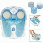 Conair Waterfall Pedicure Foot Spa with Lights, Bubbles, Massage Rollers, Purple