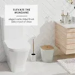 Clara Clark Bathroom Accessories Set - 22pc Bathroom Set, Bathroom Sets with Shower Curtain and Rugs, White Shower Curtain Set with Bathroom Trash