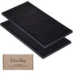 Bar Mat for Cocktail and Coffee Bar 6&#034; x 12&#034; Rubber Bar Service Spill Mat for...