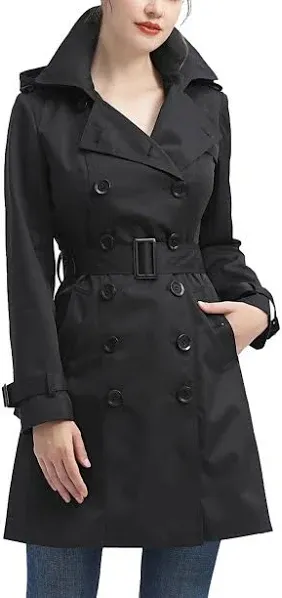 Women's Kimi + Kai Adley Water Resistant Hooded Trench Coat