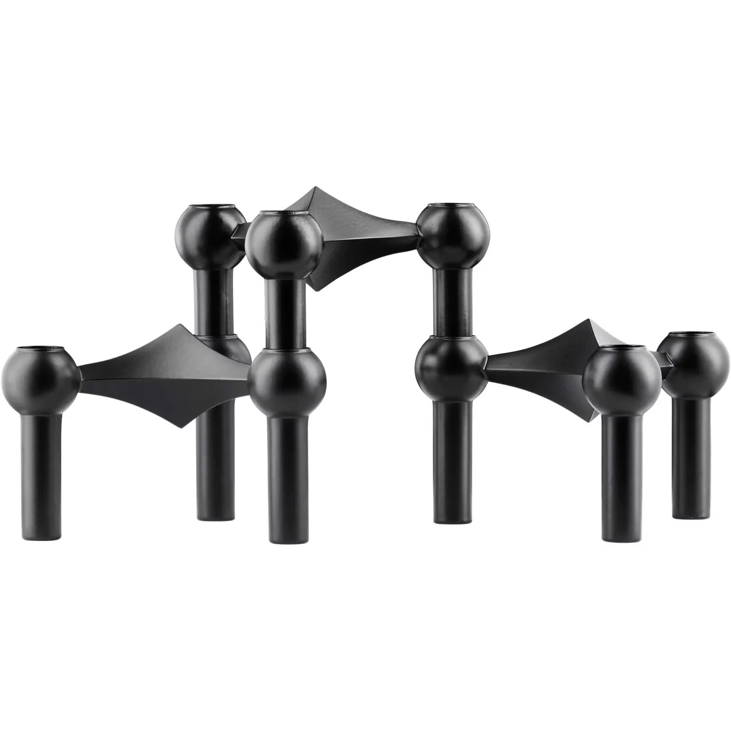 Stoff Nagel - Candle Holder, Set of 3, Black