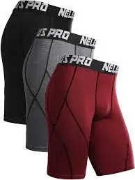 NELEUS Men's Compression Shorts Pack of 3