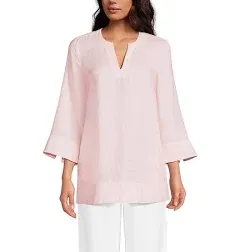 Lands' End Women's Split Neck Tunic Top