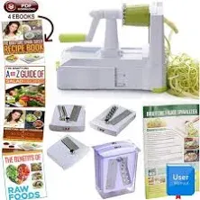 Brieftons 5-Blade Vegetable Spiralizer: Strongest-Heav<wbr/>iest Spiral Slicer, Bes...