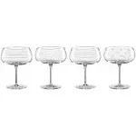 Oneida Mingle Etched Cocktail Glasses, Set of 4