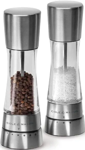 Cole & Mason Derwent Salt & Pepper Mill Gift Set, Stainless Steel