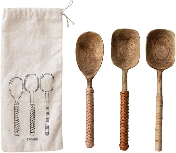 Creative Co-Op Mango Wood Spoon Set