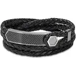 Bulova Men's Precisionist Double Wrap Braided Leather Bracelet