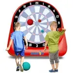 Giant Inflatable 6ft Tall Kick &amp; Throw Darts Game | Soccer Darts Inflatable D...