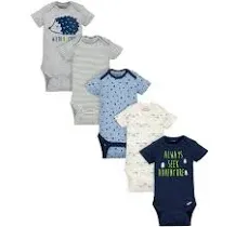 Gerber Baby boys 5-Pack Short Sleeve Onesies Bodysuits