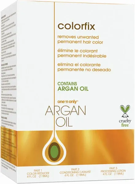 One N Only Colorfix Permanent Hair Color Remover Kit With Argan Oil - Dye Removes Any Level